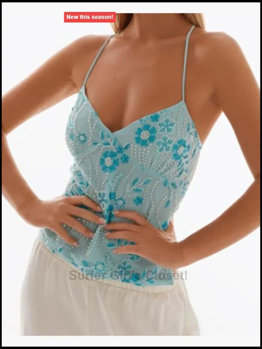 Y2K Sequin Rhinestone Criss Cross Straps Crop Cami V Neck Backless Halter Tank